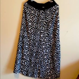 Black and white long skirt